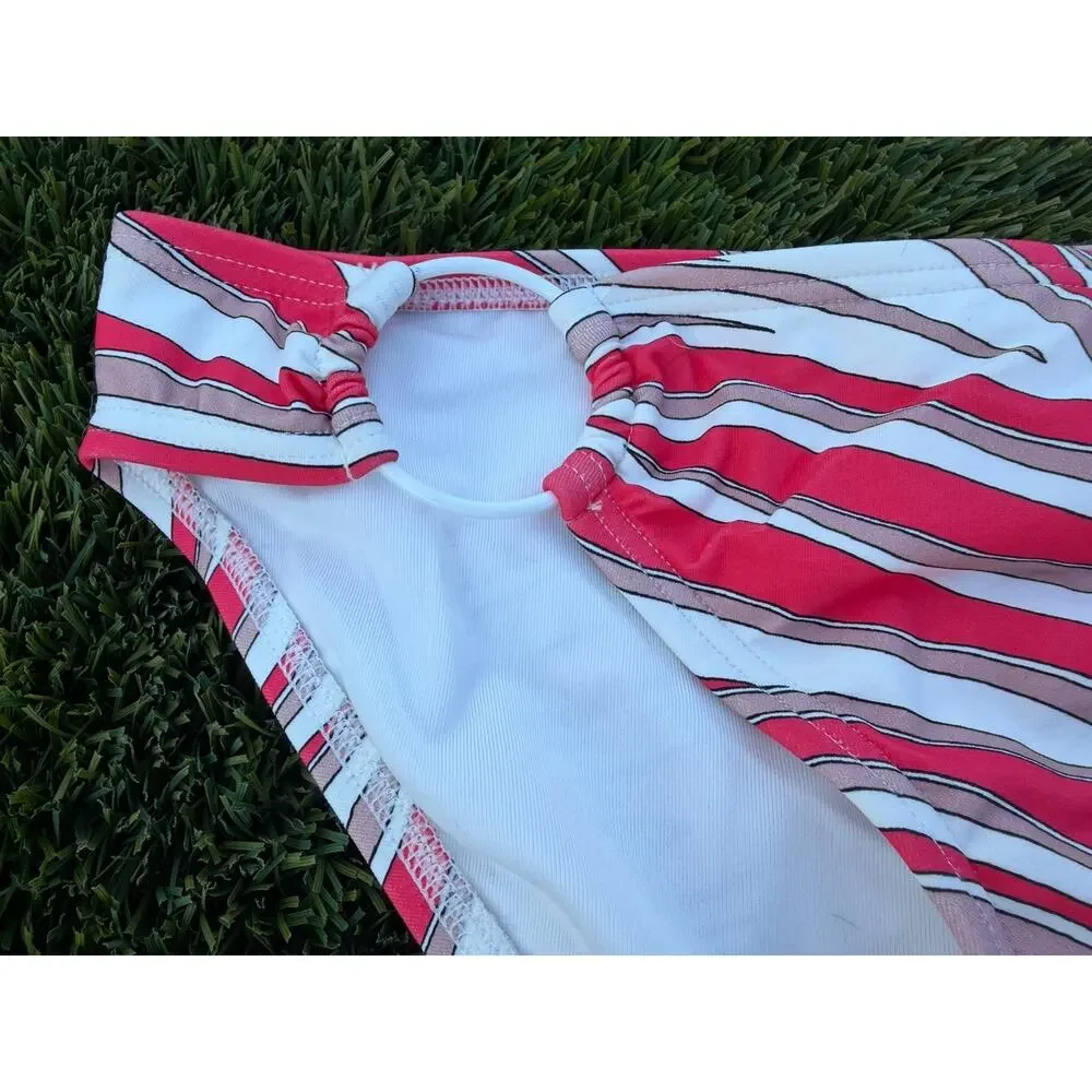 Michael Kors Pink Bikini Bottom size Small O Ring Swimwear‎ Size XS